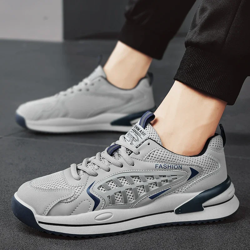 

Men Sneakers Running Tennis Casual Walking Vulcanized Shoes Mesh Woven Elastic Comfortable Breathable Fashion Design
