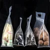 10pcs Transparent Food Bag Self-Sealing Bag With Handle Thickened Plastic Frosted Packaging Reusable Food Storage Ziplock Bag 6