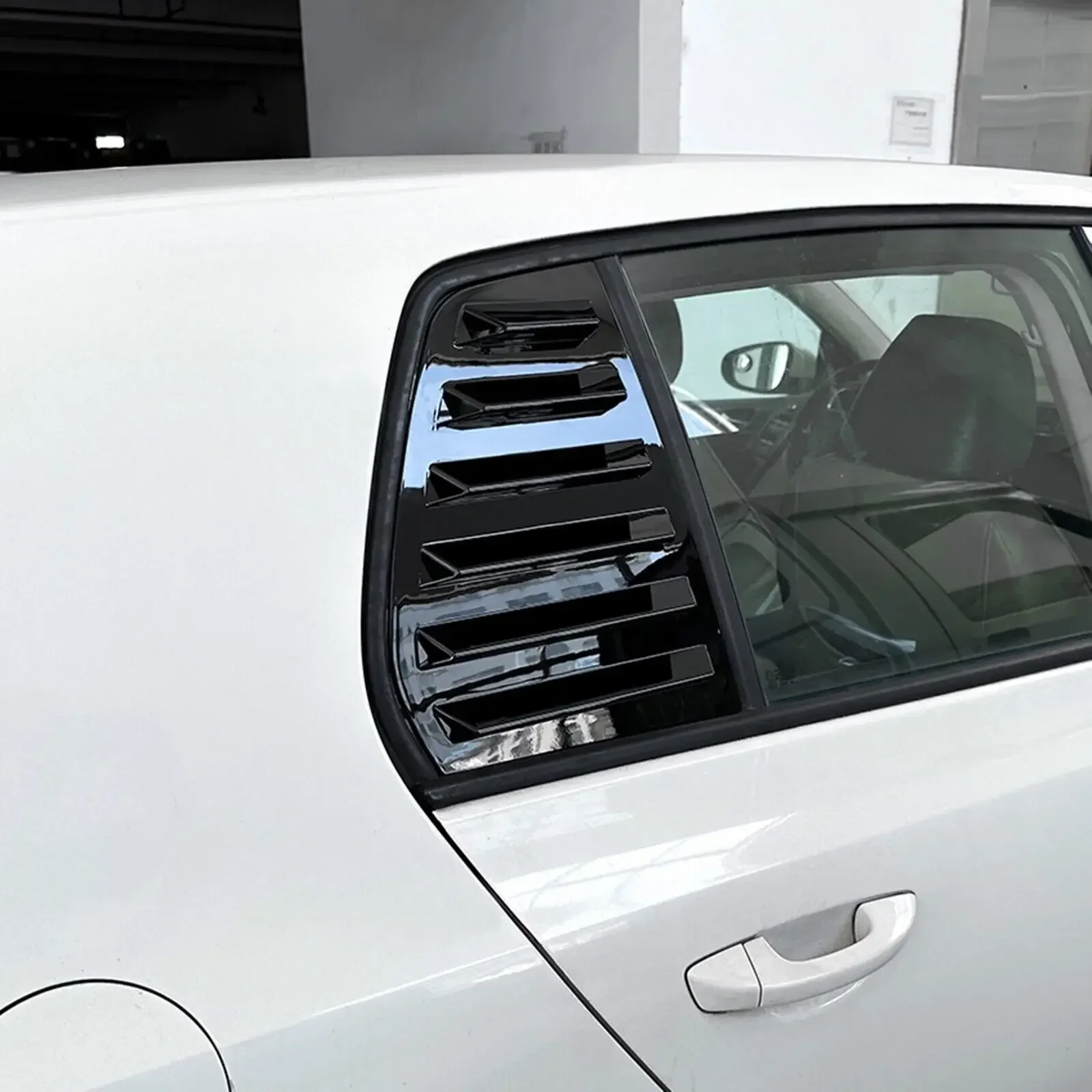 Car Rear Window Louver Shutter Cover Side Vent Scoop Blinds Trim for VW Golf 6 MK6 2008-2012 car rear window cover