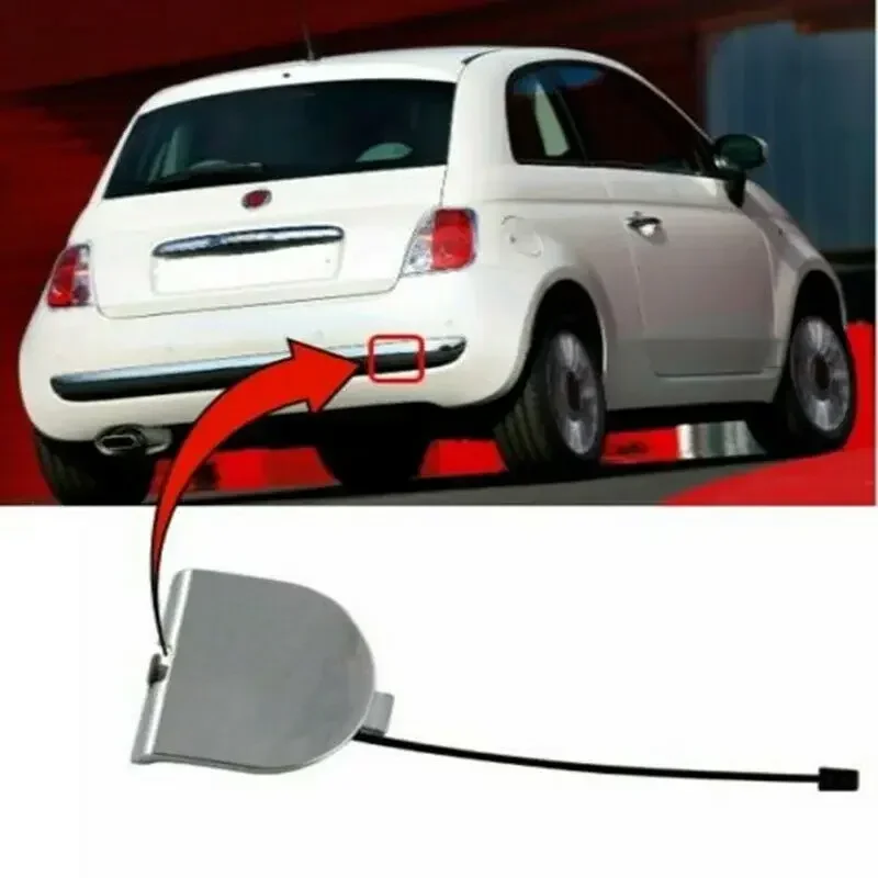 Car Rear Bumper Towing Eye Cover Cap Full Chrome Traction for Fiat
