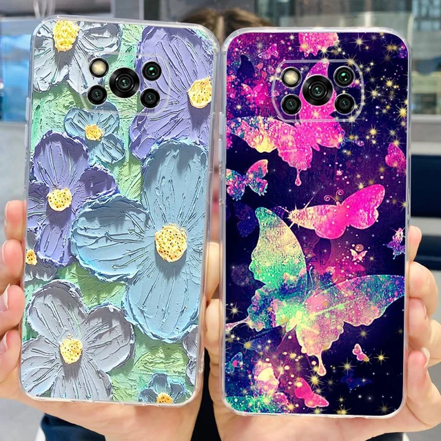 For Xiaomi Poco X3 Pro Case Silicone Soft Lovely Cartoon Phone Cover for Poco  X3 NFC Case TPU Black Funda Poco X 3 PocoX3 Pro