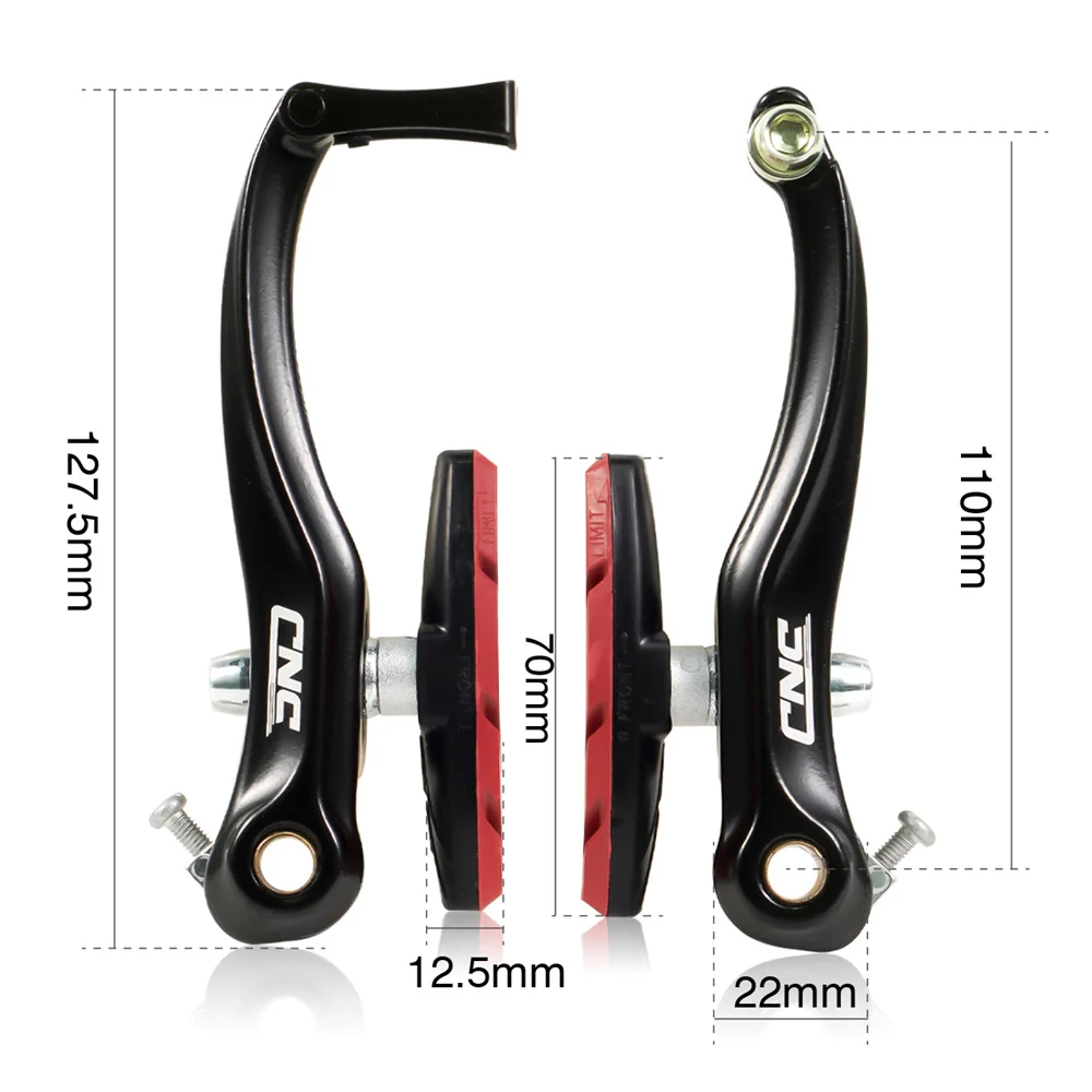 Kit Freins V-Brake Vélo – Corps De Frein Aluminium – Noir – 110mm – Neuf