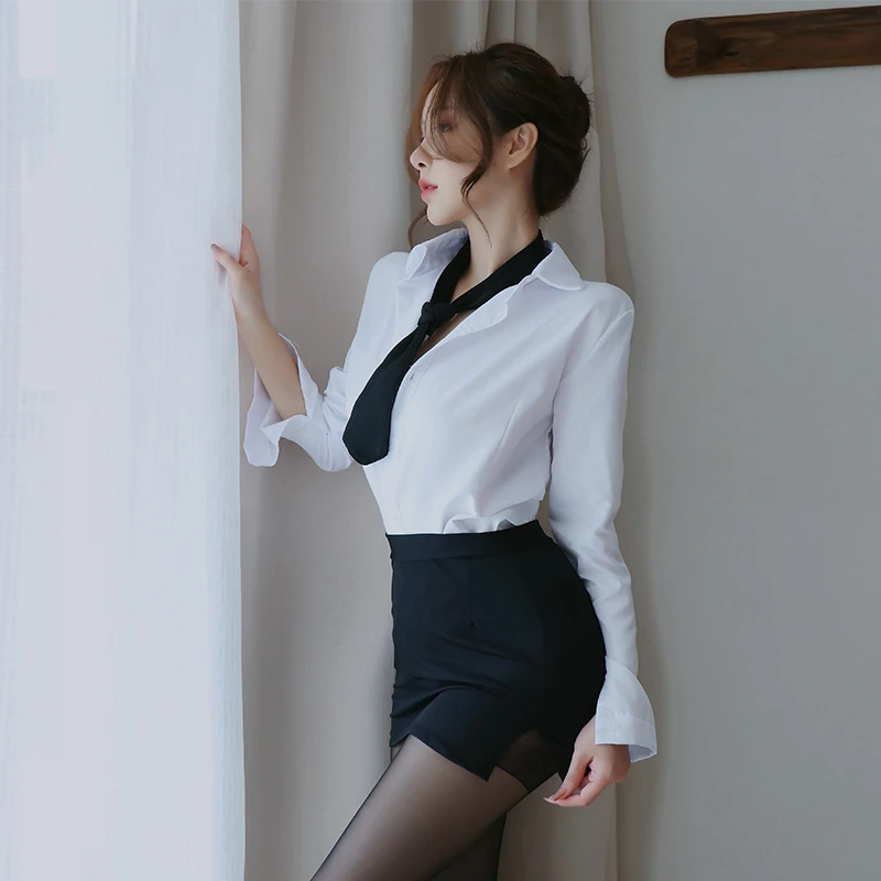 

Secretary Professional Dress Sexy Teacher Uniform Ol Nightclub Tight Bag Hip Cosplay Costume Lingerie Roleplay Clothing Suit