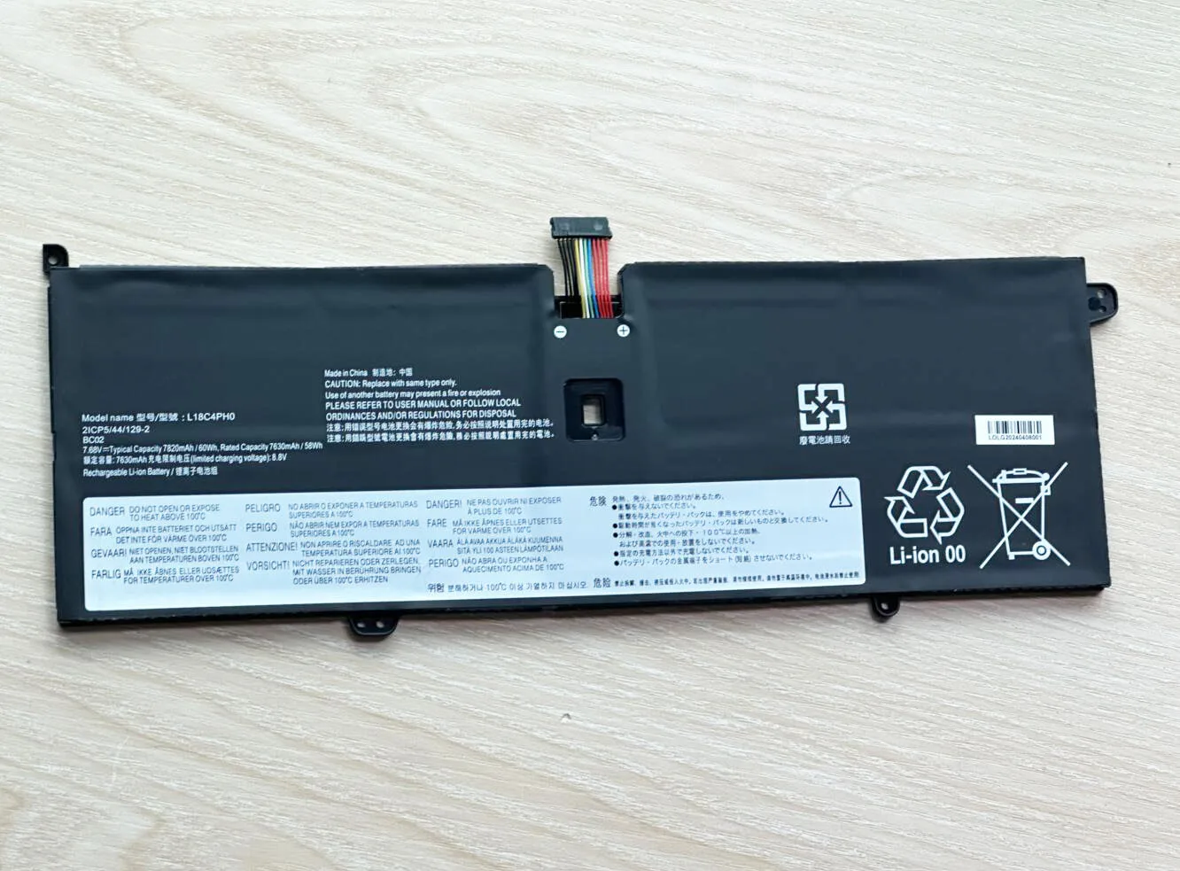 Bateria do Portátil para Lenovo Yoga C940 C94014iil 81q9 Série L18m4ph0 L18c4ph0 5b10t11585 5b10w67374 5b10t11586 60wh 60wh - Imagem 2
