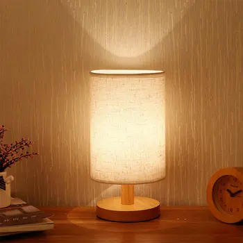USB Wooden Bedside Lamp 1