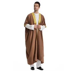 Eid Djellaba Arabic Men Robe Muslim Dress Kimono Dishdasha Traditional Clothing Islamic Abayas Abaya Kaftan Ramadan Jubba Thobe