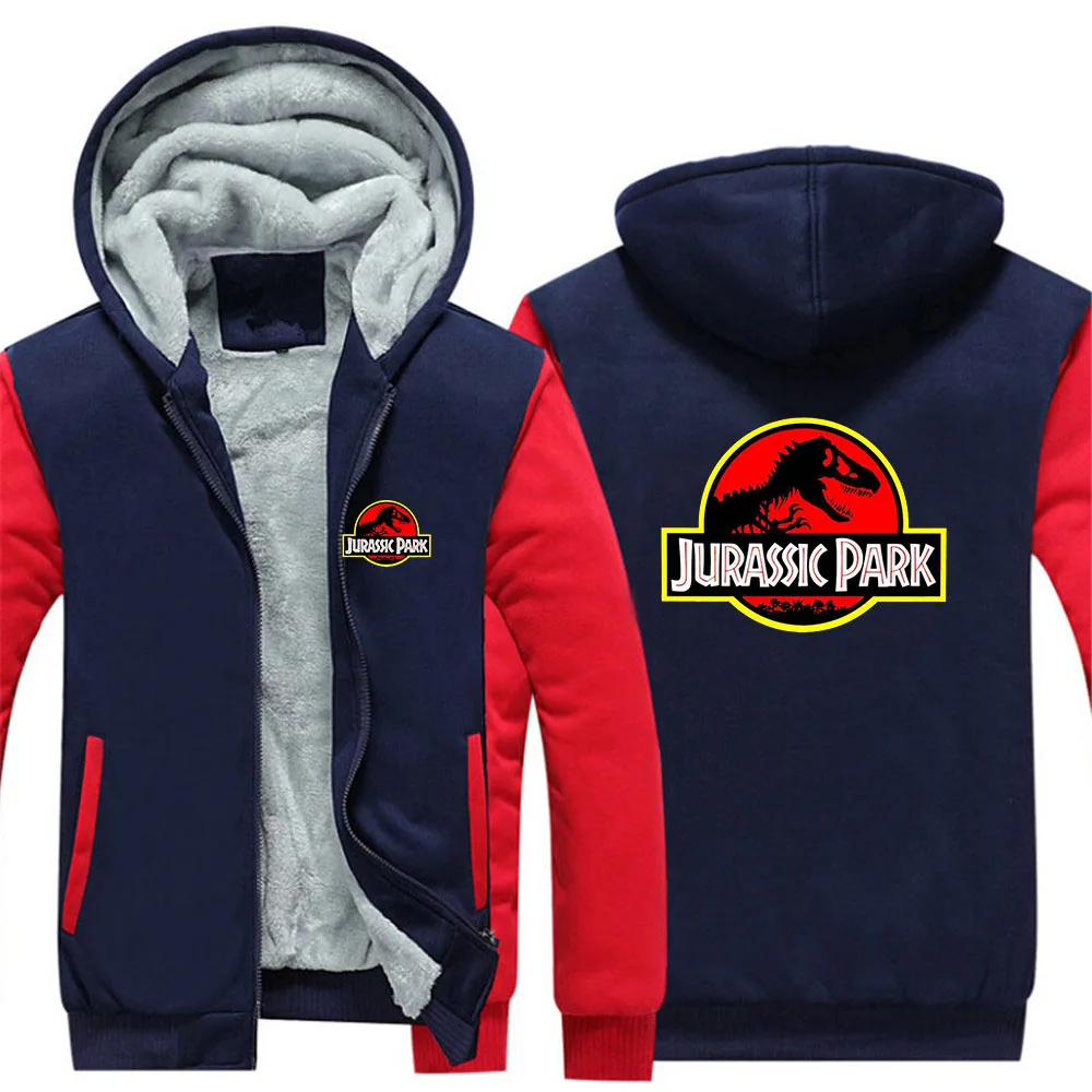 

Jurassic Park 2023 Men New Autumn and Winter Fashionable Jacket Sport Thick Sport Coat Warmer Zipper Up Hoodie Casual Sweatshirt