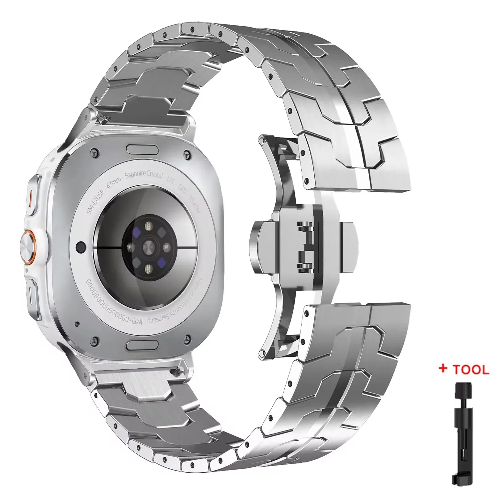 Premium Stainless Steel Watchband - Elegant Metal Strap