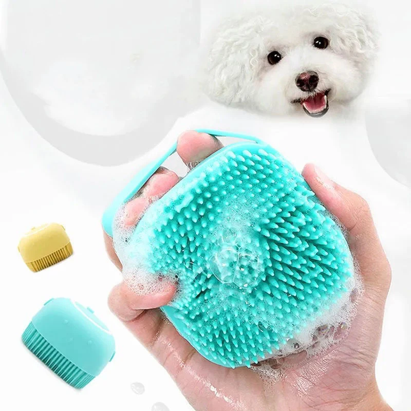 Silicone Pet Dog Cleaning Brush  Brush Dog Puppy Massage Shower - Pet Bath  Brush - Aliexpress