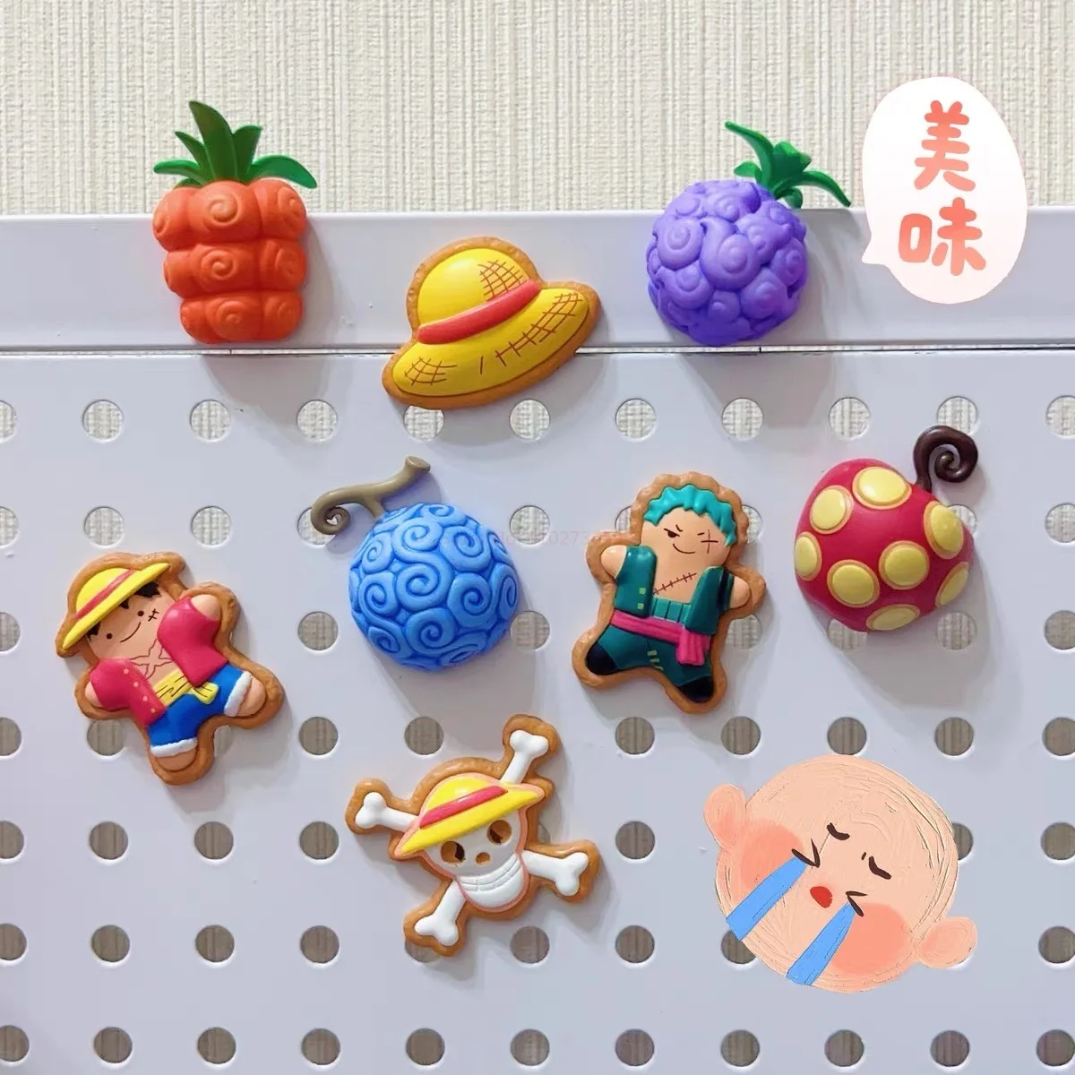 Genuine One Piece Blind Box Sweet Bean Series Luffy Magnetic Refrigerator Sticker One Piece Peripheral Cute Blind Bag Gift Toy