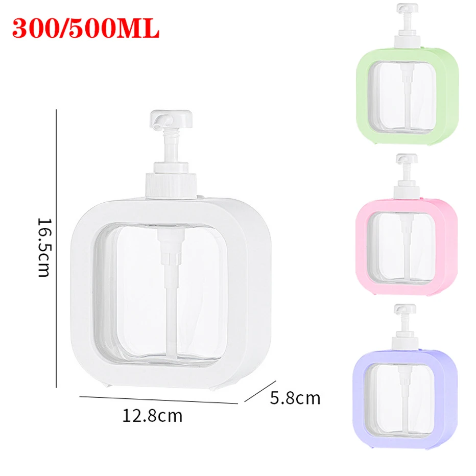 Soap Dispenser Kitchen Hand Soap Dish Bottle Bathroom Shampoo Shower Gel Press Type Storage 300/500ml