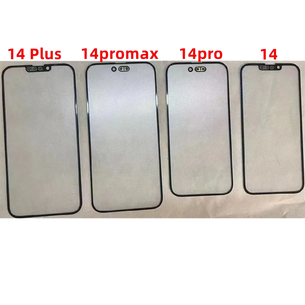 5Pcs For Apple iPhone 13 12 Mini 12 Pro MAX 14 15 16 promax Front Glass OCA Touch Screen LCD Outer Panel Lens