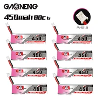 GNB HV 1S 3.8V 450mAh 80C/160C LiPo Battery For Racing Drone FPV Tiny7 Beta75S Emax Tinyhawk Snapper7 Quadcopter Model Parts 1