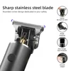 USB Electric LCD Hair Clipper Trimmer All In One Head Rechargeable Hair Clipper Oil Head Hair Carving Hairstyle Razor For Man 3