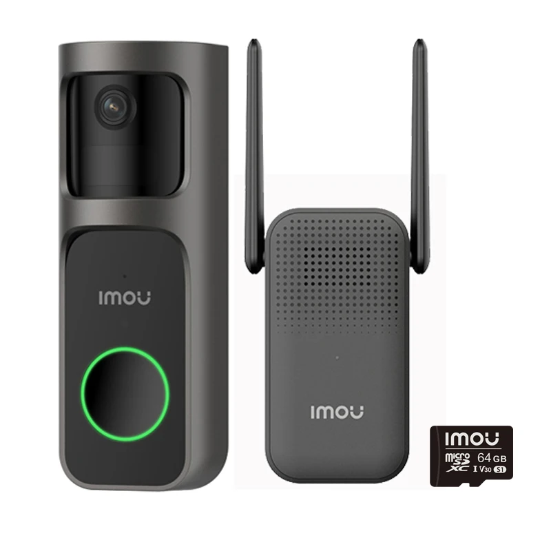 IMOU doorbell　ドアベル　ビデオインターホン IMOU Video Doorbell 2S Set 5000mAh Rechargeable Battery 30