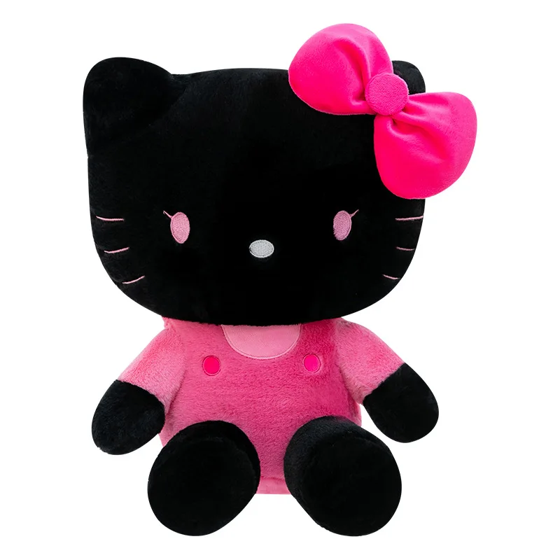 دمية محشوة هلو كيتي (Hello Kitty) باللون الأسود وا...
