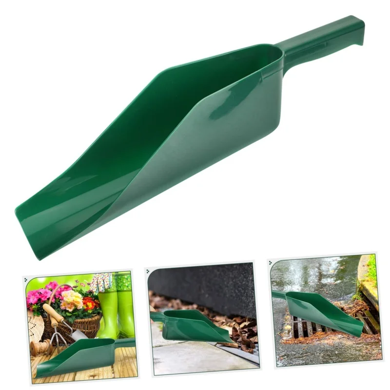 Long Gutter Getter Scoop Cleaning Roof Tool Flex Fit Dirt Debris Remove Multi Use Eaves Garden Leaf Gutter Spoon Shovel Supplies gutter cleaning tool