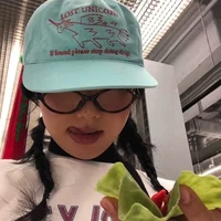 New Unisex Niche Unicorn Letters Embroidery Baseball Hats Flat Eave Sunshade Korean Peaked Caps Versatile Fashion Personal ins - Image 4