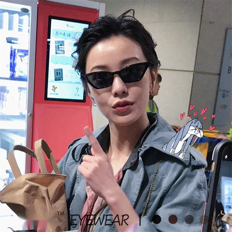 New Retro Small Frame Cat Eye Sunglasses European and American Trendy Sunglasses Personalized Street Photos, Internet Celebrities The Same Sunglasses_voghion.com