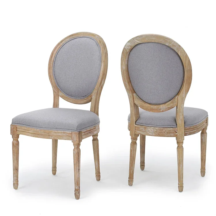 

Provincial Antique Style Round Back Wooden Dining Room Chair
