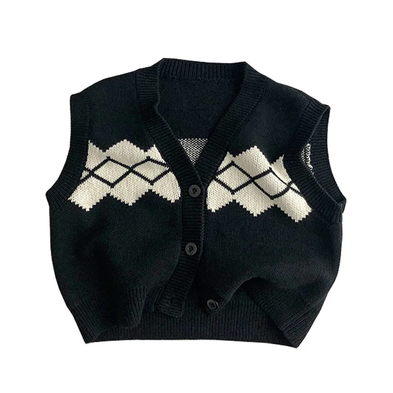 Autumn New Children Sleeveless Clothes Set Baby Boys Girls Knit Vest Cardigan + Shorts 2pcs Suit Kids Simple Casual Outfits