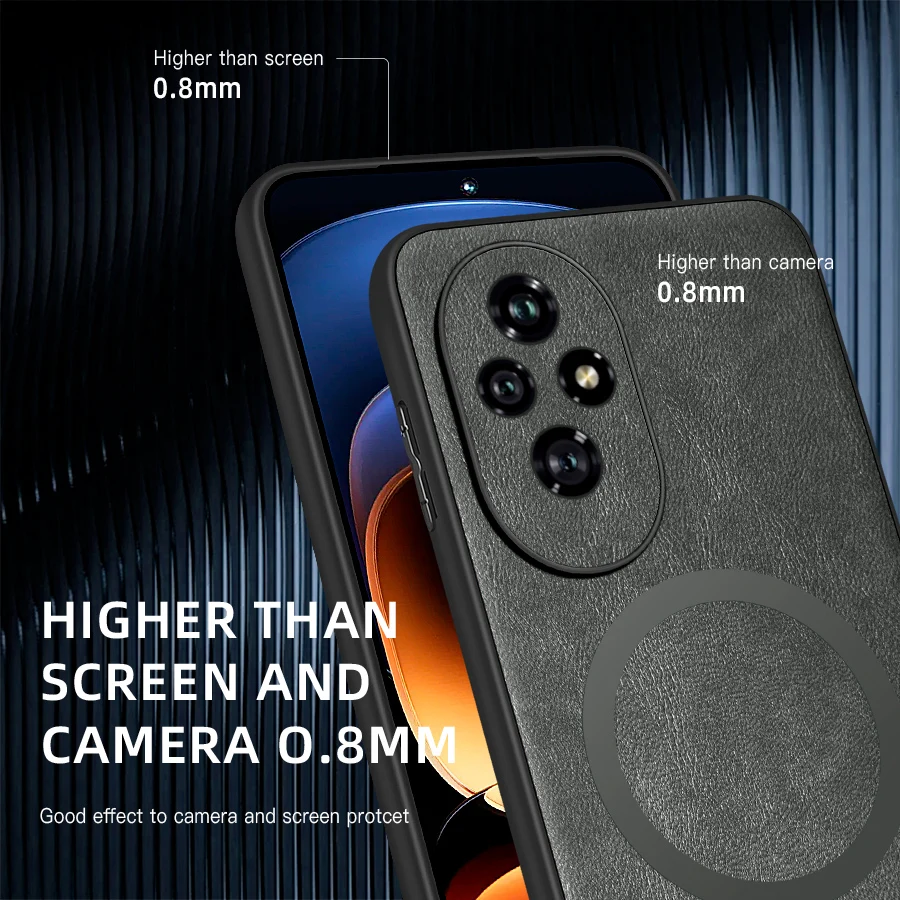 Enhanced Magnetic Faux Leather Phone Case with Advanced Protection