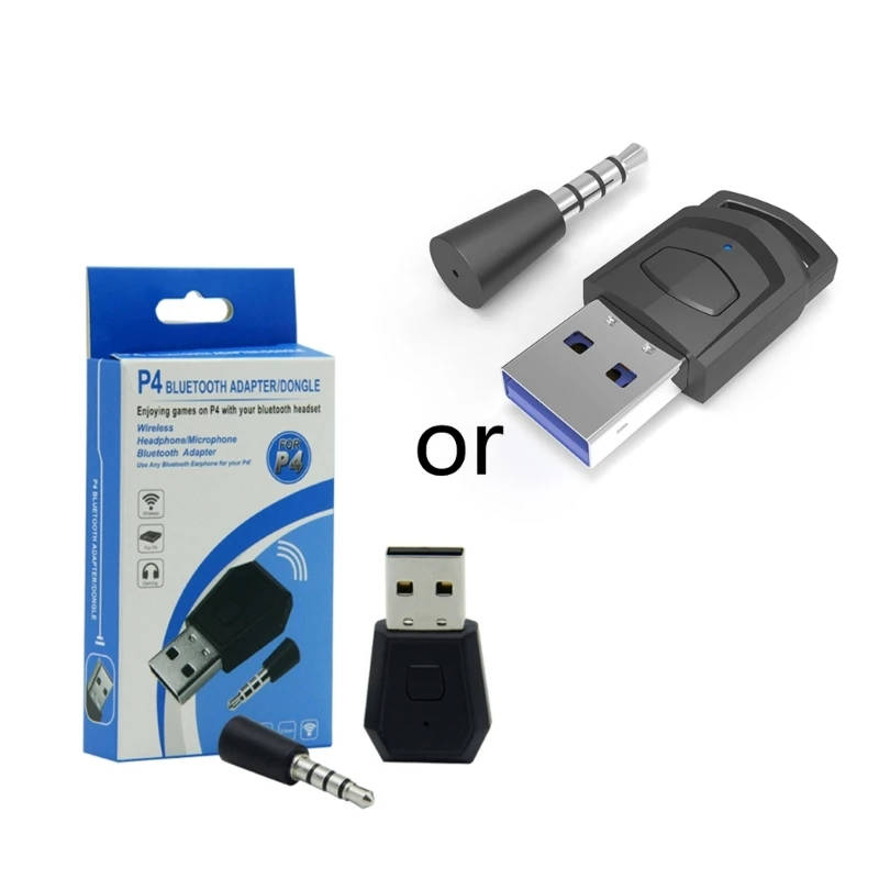 PS4 콘솔 용 호환 헤드셋 동글 USB 무선 어댑터 수신기 헤드셋 용 안정적인..