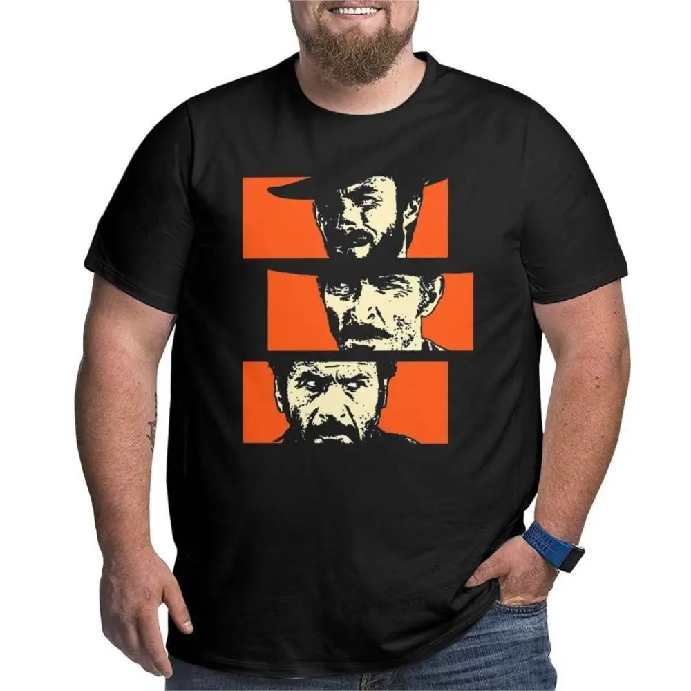 

The Good the Bad and Ugly Blondie Angel Eyes Tuco Cowboy T Shirt Male Quality Il buono brutto cattivo Crewneck Tee shirt