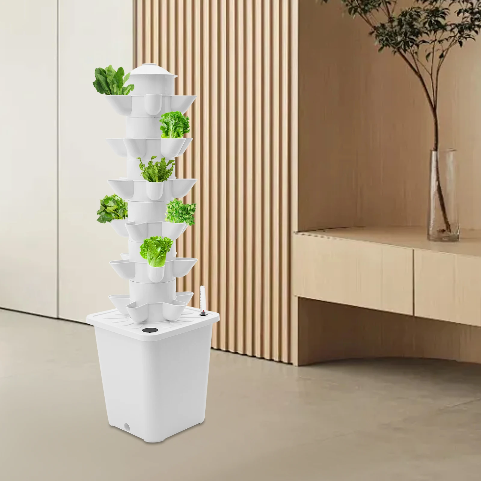 6-Tier Hydroponic Growing System 30 Plant Garden Hydroponics Vertical Growing Kit Soilless Cultivation for Fresh Vegetables
