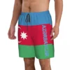 2023 Summer Polyester Azerbaijan Country Flag 3D Printed Men's Board Shorts Beach Pocket Running Summer Pants 3