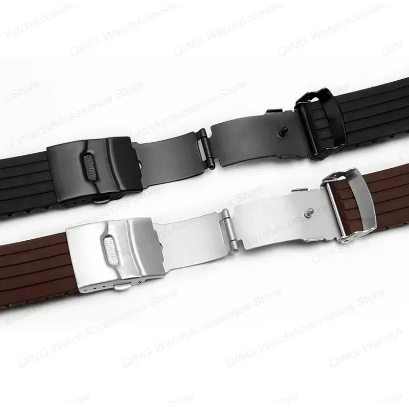 Silicone Wristbelt Rubber Watchband with Quick Release Strap - Universal Men's Bracelet, Various Widths