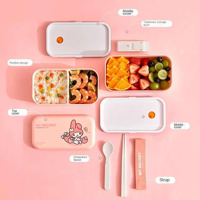 Taper de Hello Kitty con divisiones Sanrio: Gran Capacidad y Diseño Anime | Emoape