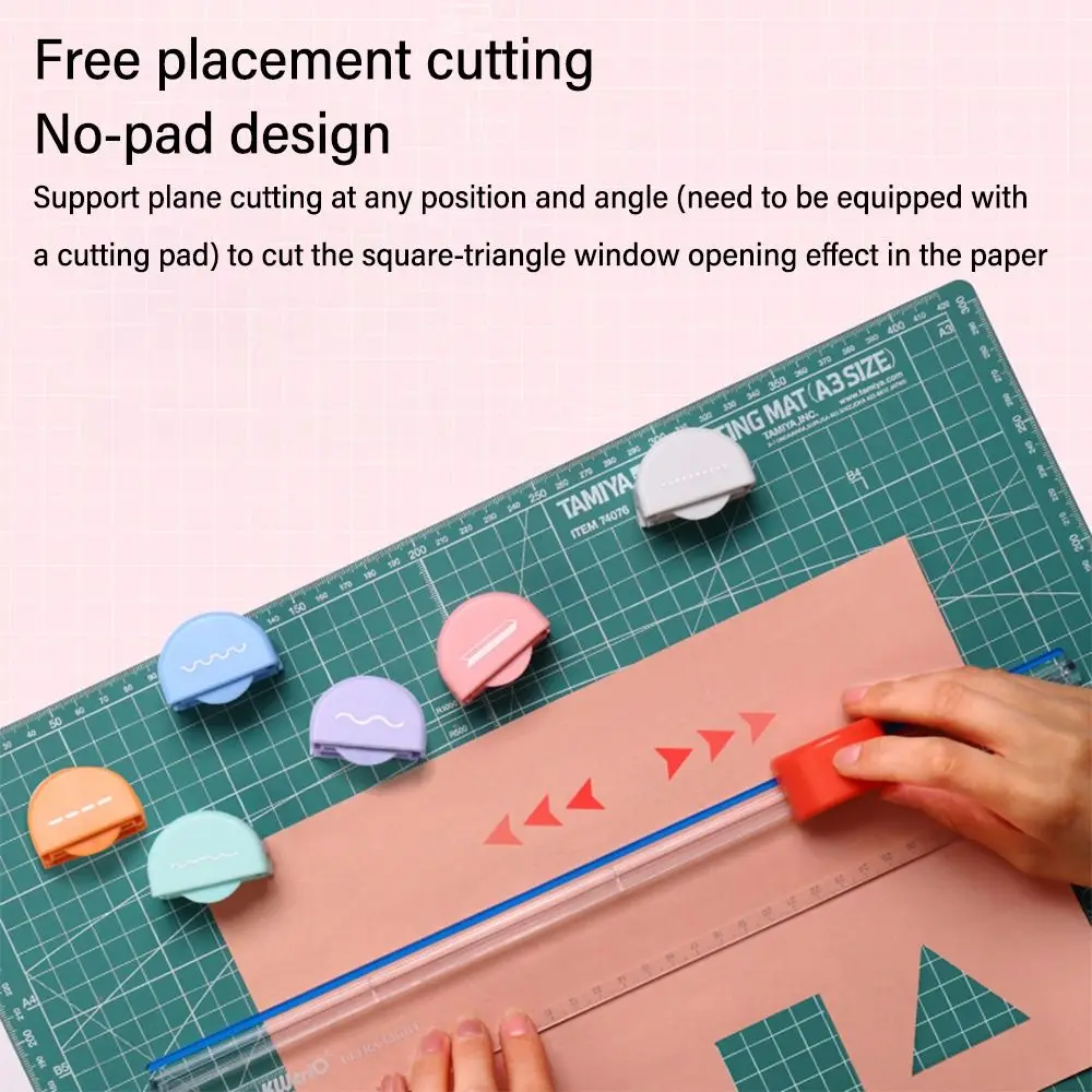 Coupe-papier léger pratique, coupe-papier multifonction 7 en 1 avec 7 types de bords, outil de coupe de photos, maison et bureau