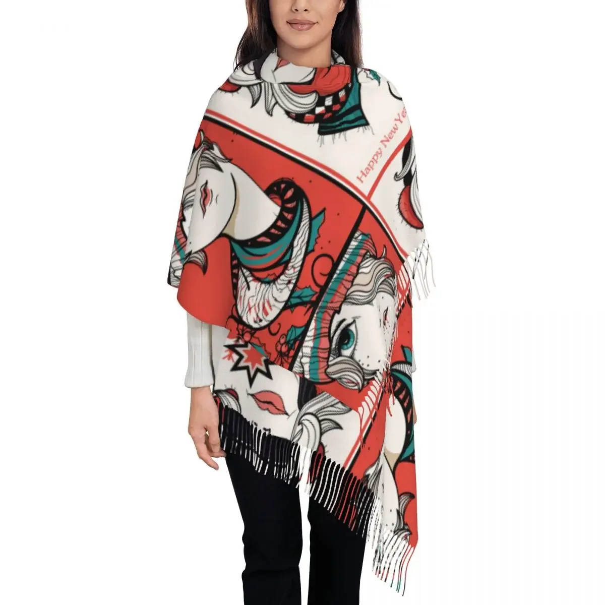 

Two Girl Womens Warm Winter Infinity Scarves Set Blanket Scarf Pure Color