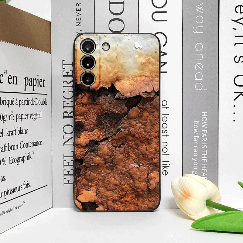 Creative Rusty Metal Surface Pattern Soft Shockproof Phone Case