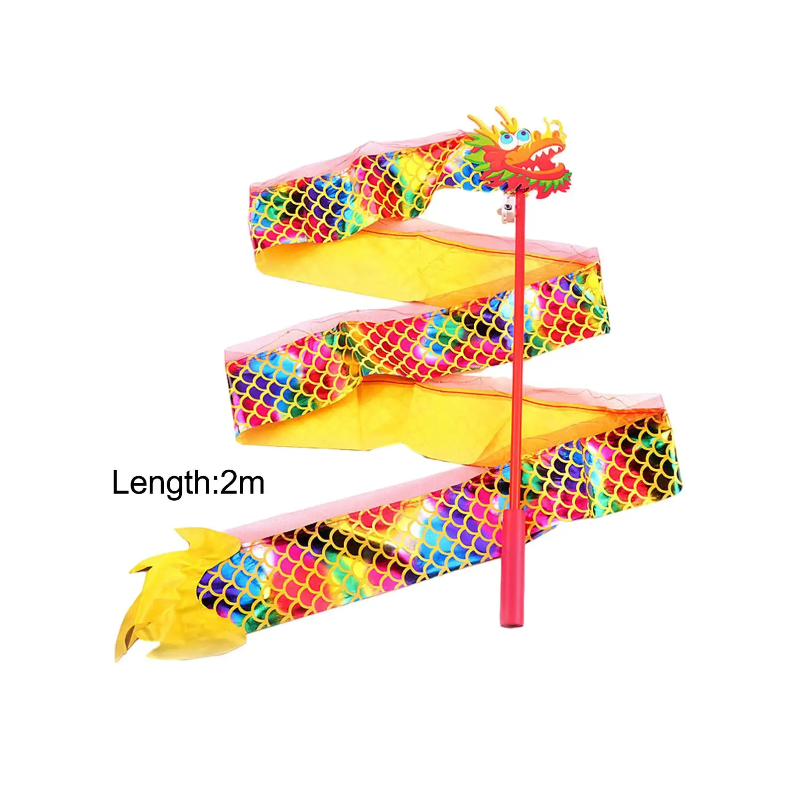 Dragon Dance Ribbons DIY Crafts Wedding Kids Background Birthday Decoration Streamer Sticks Glowing Dragon Ribbon Dragon Lantern 6