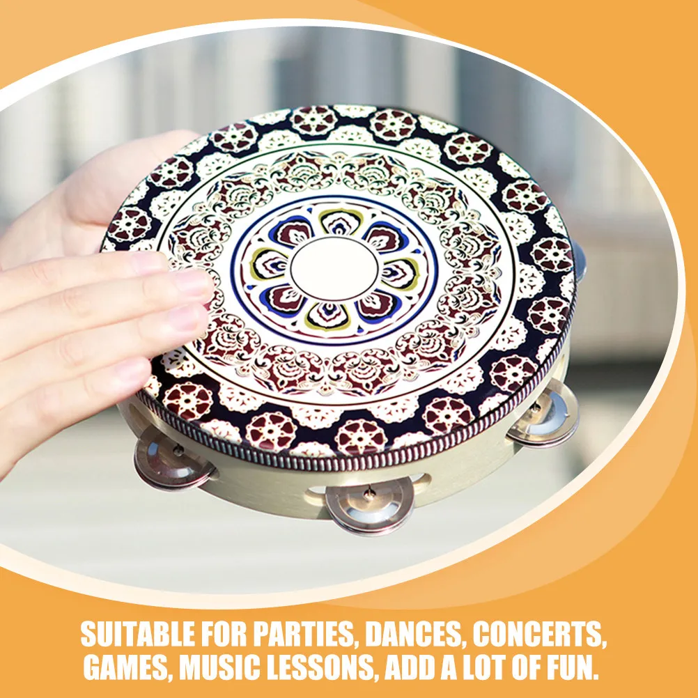 휴대용 탬버린 더블 로우 타악기 부드러운 가장자리 교육용 휴대용 악기