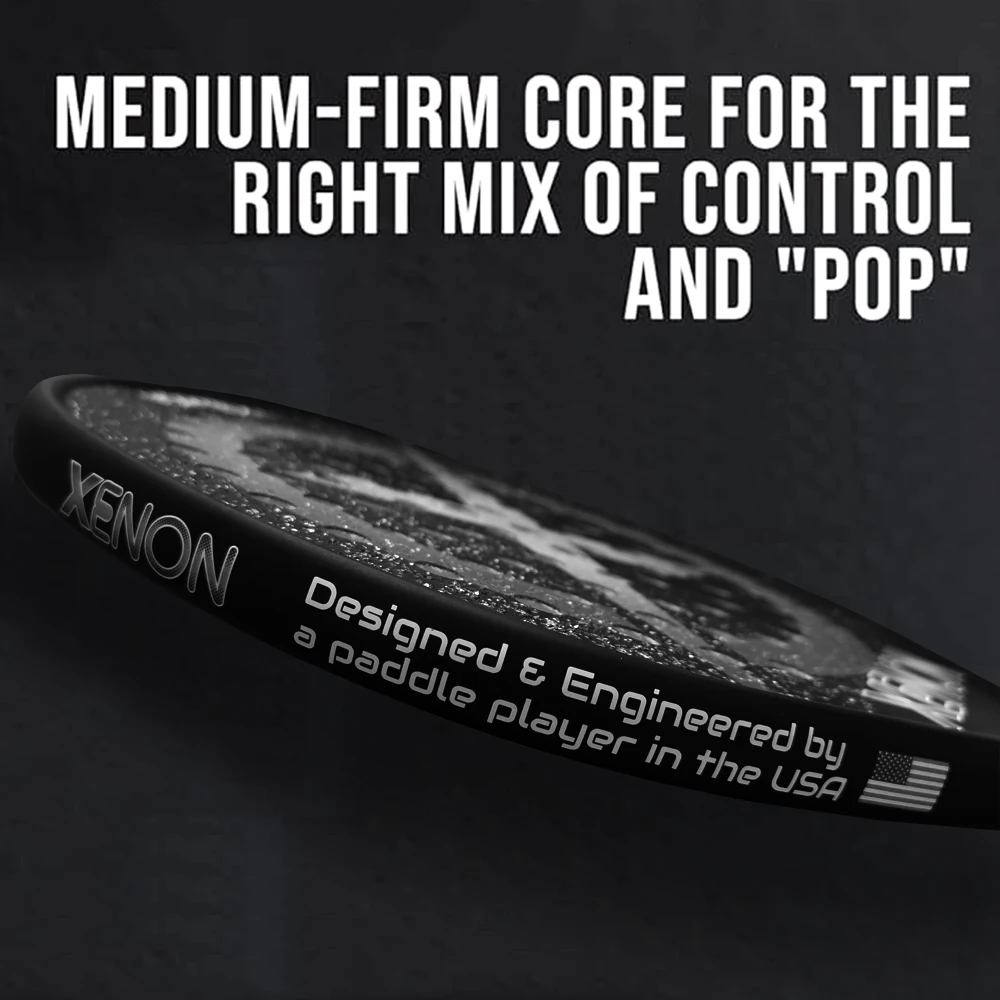 Description Picture 4 of itemXENON Vortex Platform Tennis Paddle Oversize Head Even Balance Point Platform Tennis Racket Medium Firmness Foam Core