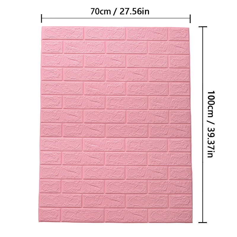 thumbnail image 1 of Paneles de pared con patrón de ladrillo 3D de 70 cm x 1 m, papel tapiz DIY, impermeable para sala de estar, dormitorio, cocina, fondo, decoración de pared, 1 of 5