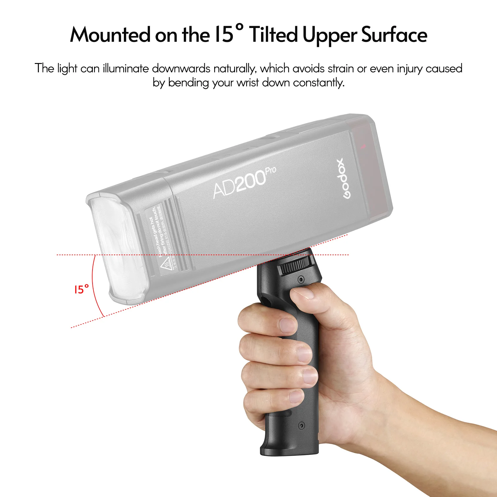 Godox FG-100 Flash Grip Camera Speedlite Hand Grip Flash Handle with 1/4inch Scr