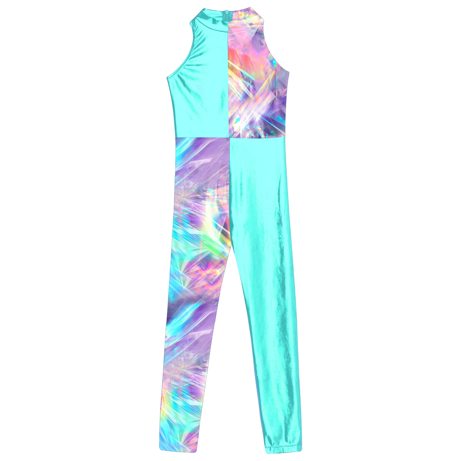Kinder Mädchen Ballett Tanz Trikot Eiskunstlauf Gymnastik Yoga Overall ärmellose Print Tank Unita rds Performance Dance wear – Detail 21
