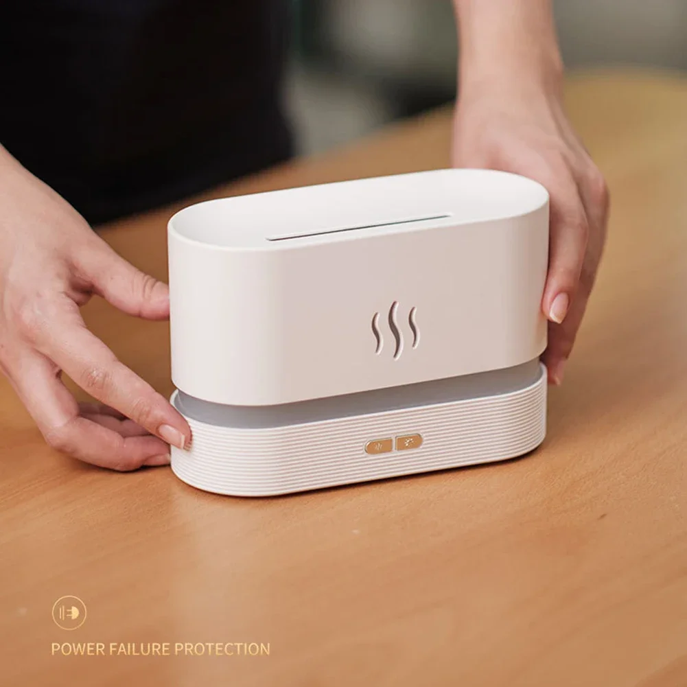 Air Humidifier Essential Aroma Oil Diffuser Mute Flame LED Light USB Charging Home Car Air Purifier Tools Essential Oil Sprayer
