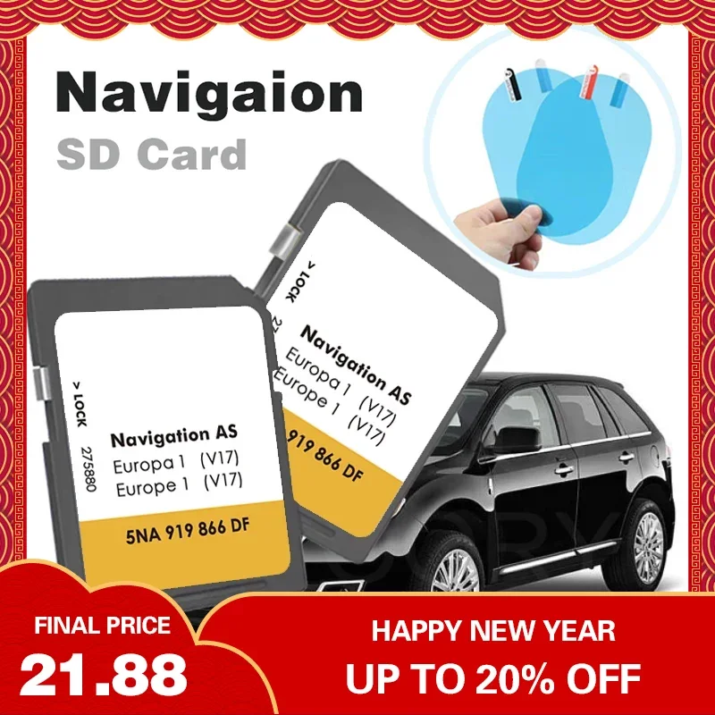 Originale Per Vw V17 As Europe Sat Nav Sd Card Software Navi Muslimb 32Gb Naving Map Card
