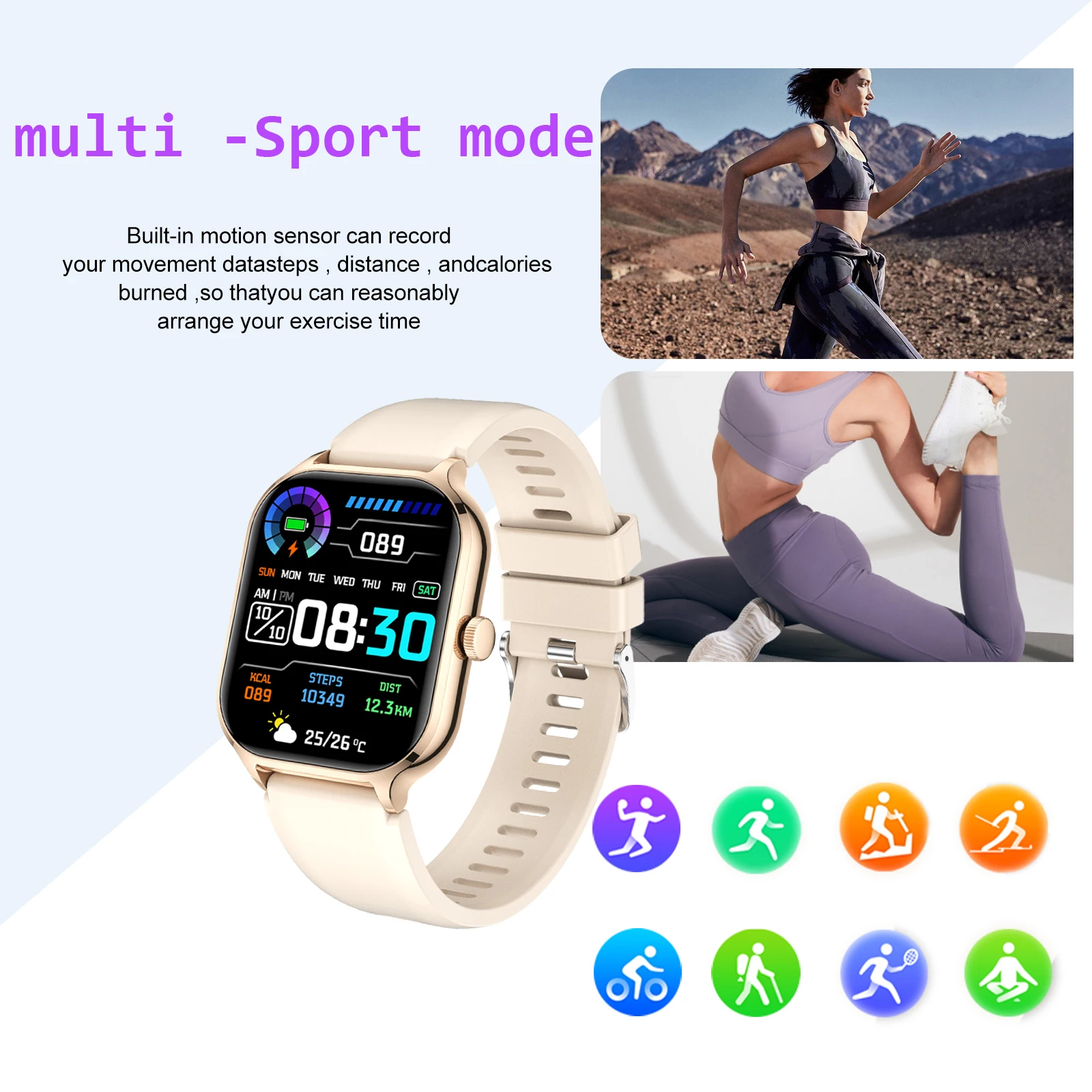 Multifunctional Smart Watch with Wireless Features