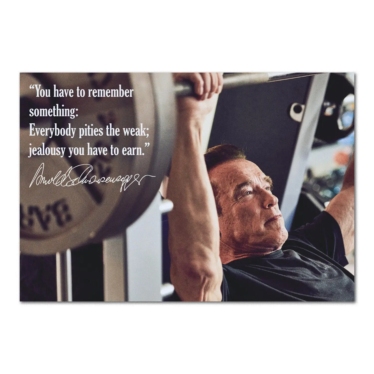 

Arnold Schwarzenegger Motivational Wall Art Print PVC Poster PP Glue Transparent Waterproof Tear-Off Ready To Paste