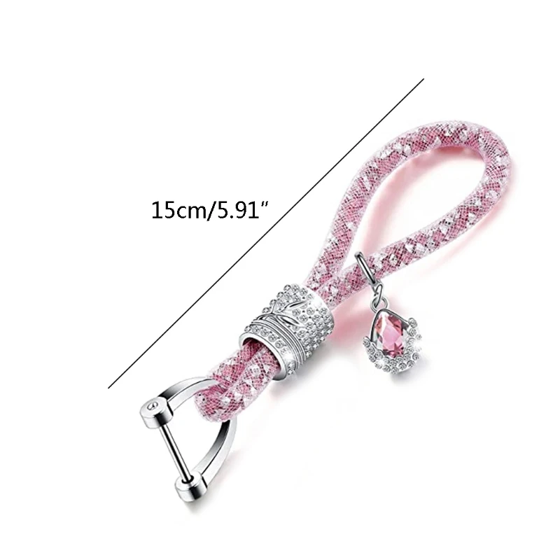 ISAKEN Portachiavi Con Fata E Strass - Ciondolo Bling Bling In Lega Per Chiavi, Borsa, Auto - Regalo Donna
