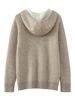 High Quality Autumn Winter Men Hooded Cashmere Sweater Long Sleeve Casual Loose 100% Merino Wool Cardigan Knitwear Clothing Tops 4