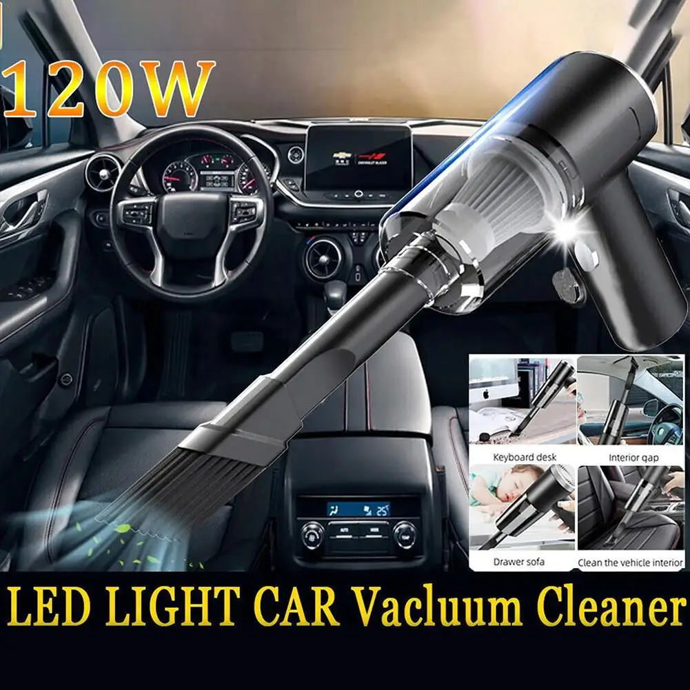 

Car Wireless Vacuum Cleaner Fast Charging USB Type C High Power Handheld Mini Dust Collector Car Home Air Duster