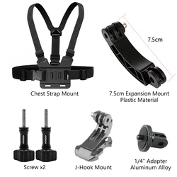 All - in - One 6pcs Action Camera Kit with Head Strap, Chest Strap, and Adjustable Mount for Enhanced Stability and Versatility