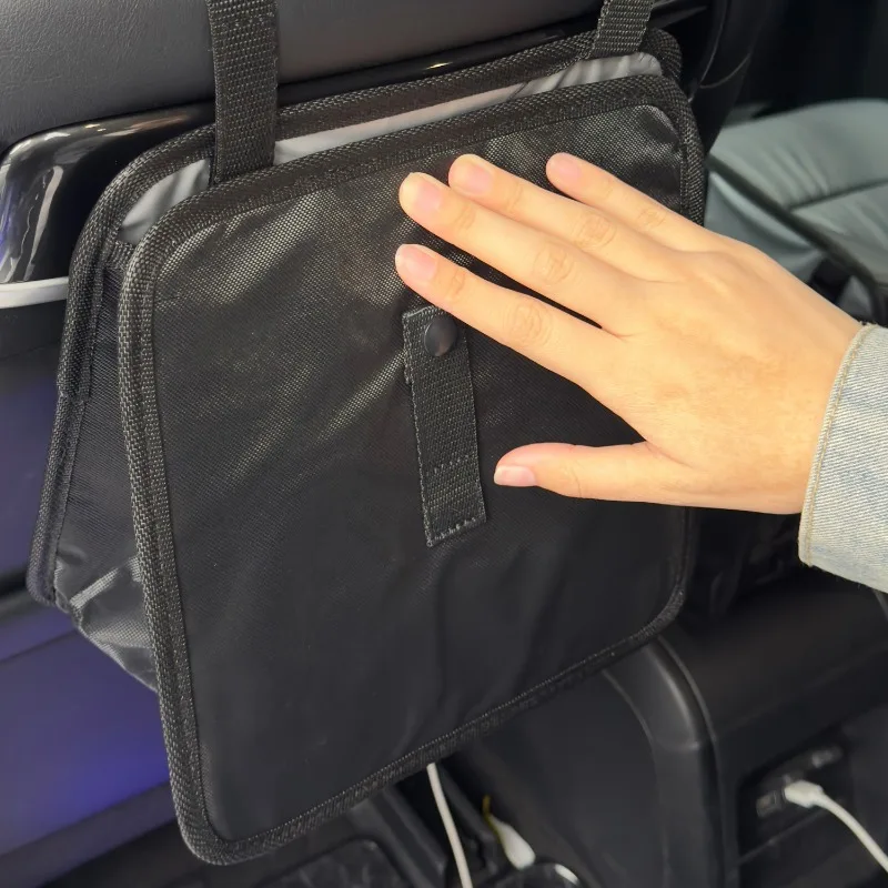 Foldable Car Trash Can Large Capacity Car Hanging Waterproof Leakproof Trash Can Storage Bag Car Interior Accessories